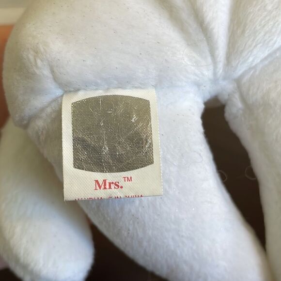 Ty Beanie Baby Mrs. 2001 Bride Beanie Baby with Silver in Fur Excellent Conditon - Picture 5 of 7